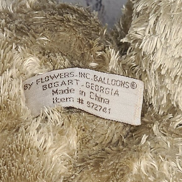 9" Flowers Inc Balloons Silky Tan Teddy Bear Plush Brown Vintage Tag Stuffed Toy - Picture 5 of 5